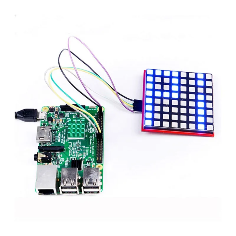 LED Full Color Dot Matrix RGB LED Display Screen Board 88 Dot Matrix Module for Raspberry Pi