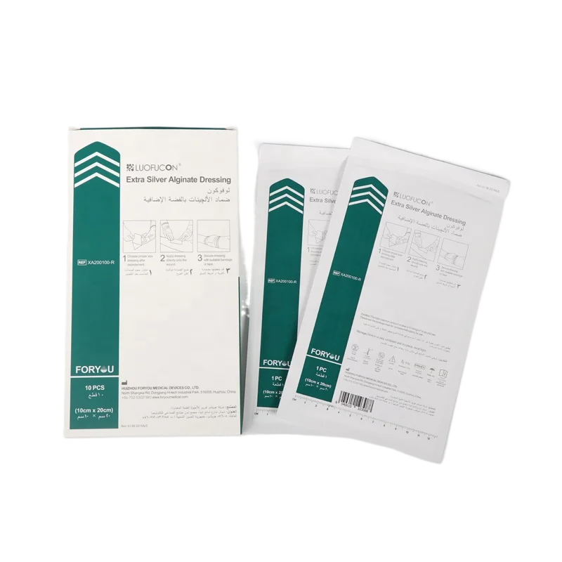 Customized TUV Silver Calcium Wound Dressing Alginate Antimicrobial Dressings With Phmb