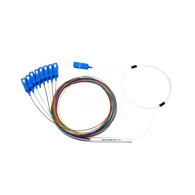 KEXINT FTTH Gpon Epon волоконно-оптический ПЛК-сплиттер с коннектором 0 9 мм G657A1 1x8 SC UPC