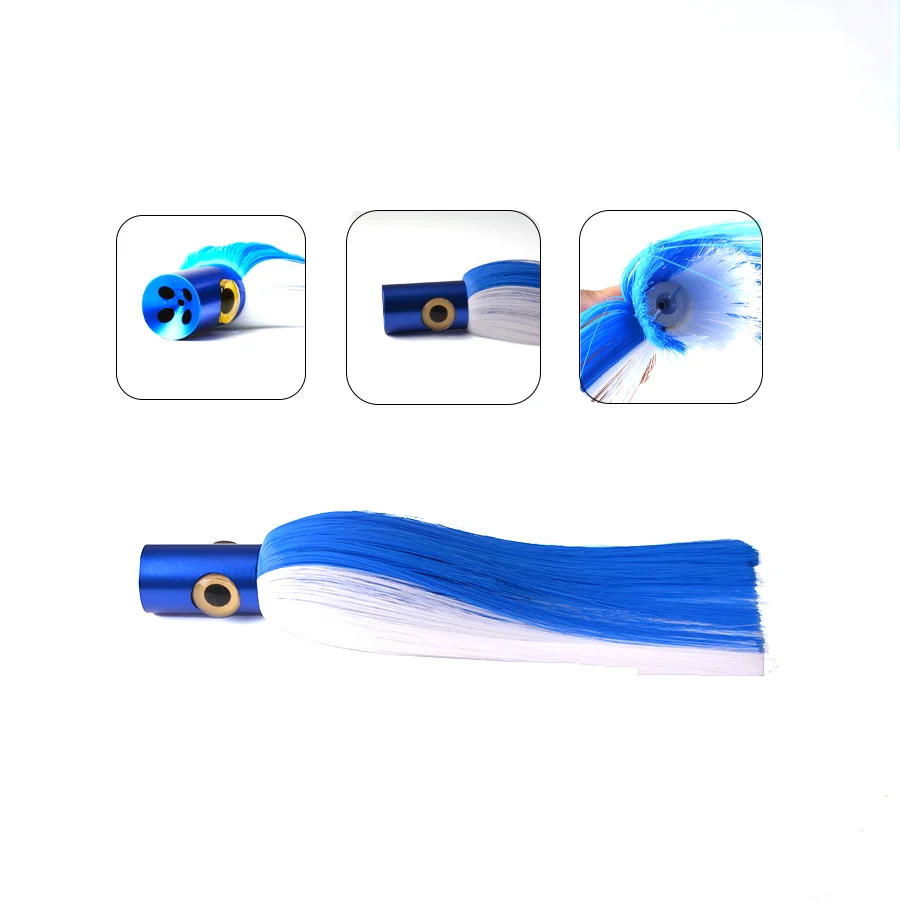 12inch Marlin tuna trolling lure colorful skirt lure big game fishing lure sea fishing