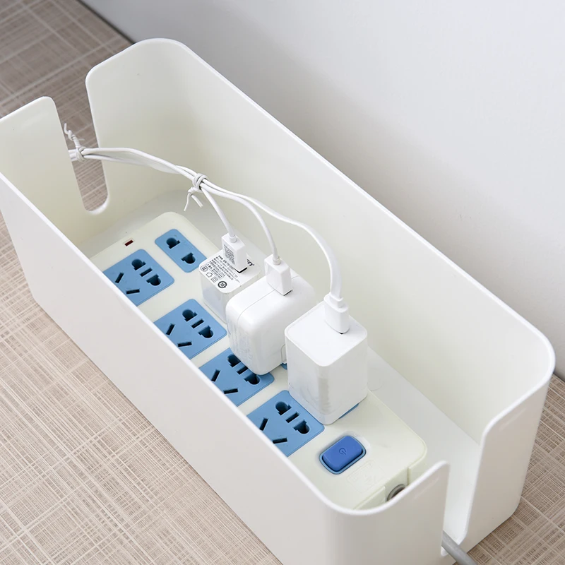 Hot Sale ABS Large Desk Mounted Cable Manage And Organise Electric Cable Organizer Management Box With Lid