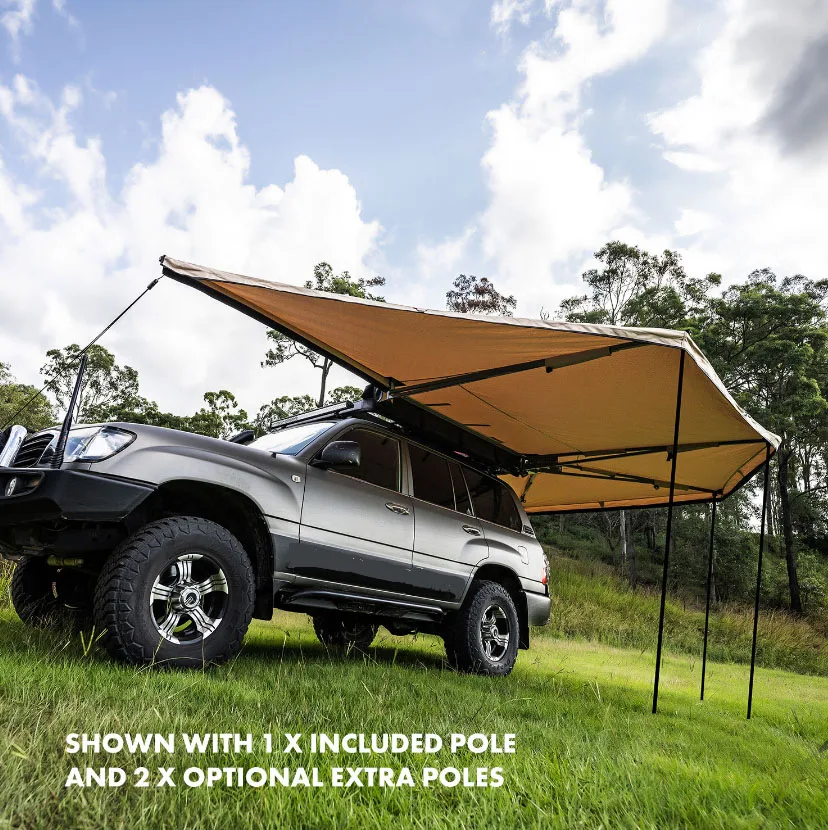 HOTO Waterproof SUV Car Offroad 4x4 3x3 Car Awning  270 Degree Large Free Standing 270 awning with Led Light