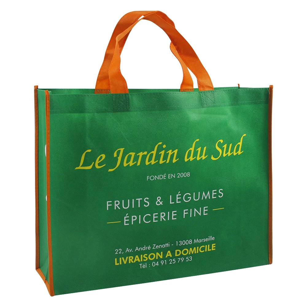 Wholesale Custom Color Spunbond Pla Nonwoven Shopping Bag Reusable Promotional Grocery Bag Eco Non-woven Fabric Bag