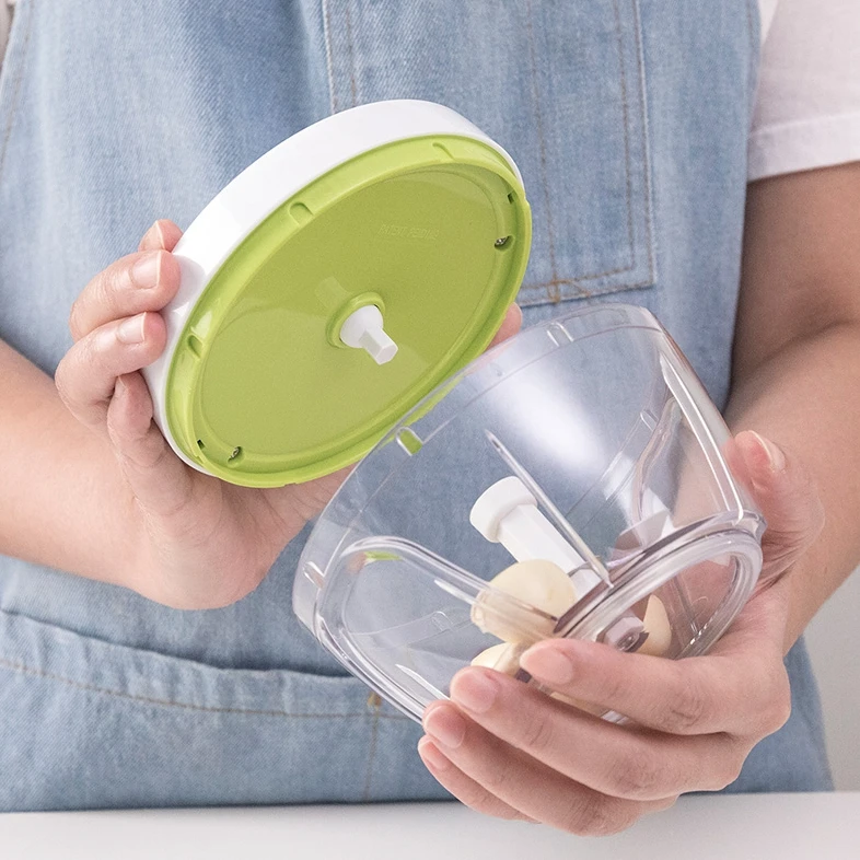 China Supplier Low Price Stainless Steel Compact Green Manually Slice Onion Chopper Garlic Chopper Vegetable Chopper