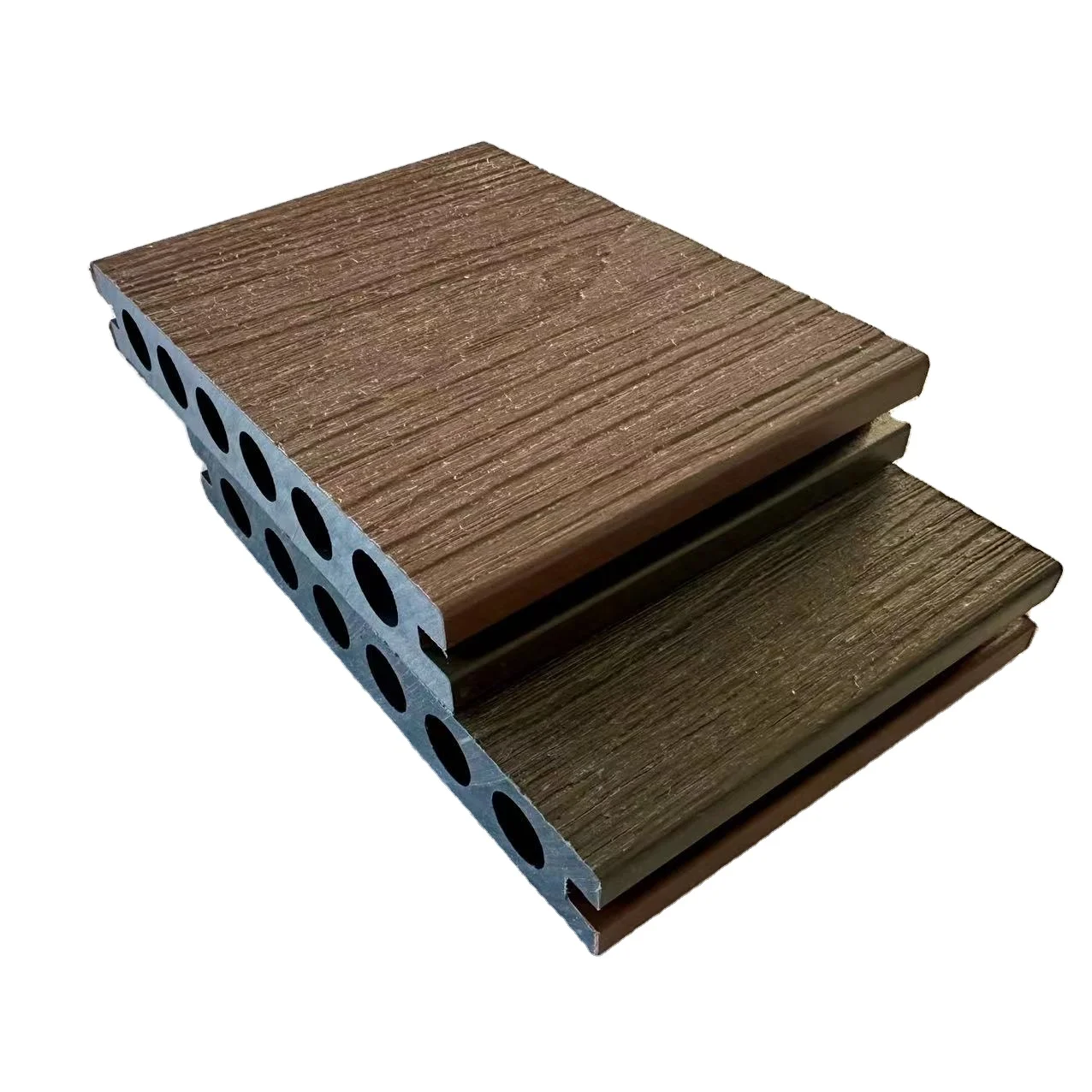Co-extruded double color wpc floor decking/composite decking for Outdoor Floor  wood look flooring