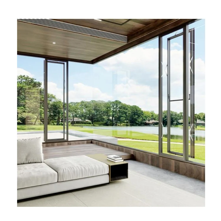 High Quality Thermal Windows  Glass Thermal Insulation Sliding Thermal Break Aluminium Framed Window For Villas