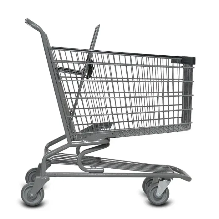 Grocery galley store Warehousing 4 wheel supermarket shopping trolley cart
