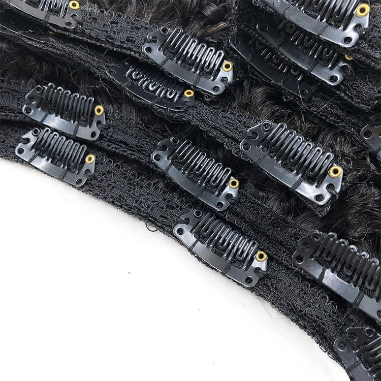 100% Virgin Human Hair Extensions Raw Afro Kinky Curly Clip-in 4A 4B 4C Waves Double Weft Lace Closure-Wholesale Price