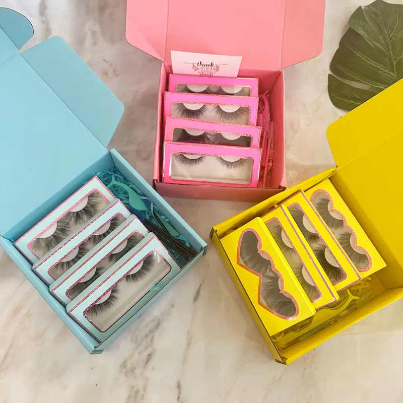 Super Sales ! $9.9 Free Shipping Eyelash Mystery Boxes Fluffy Mink Lashes Tweezers Lash Mystery Gift Box