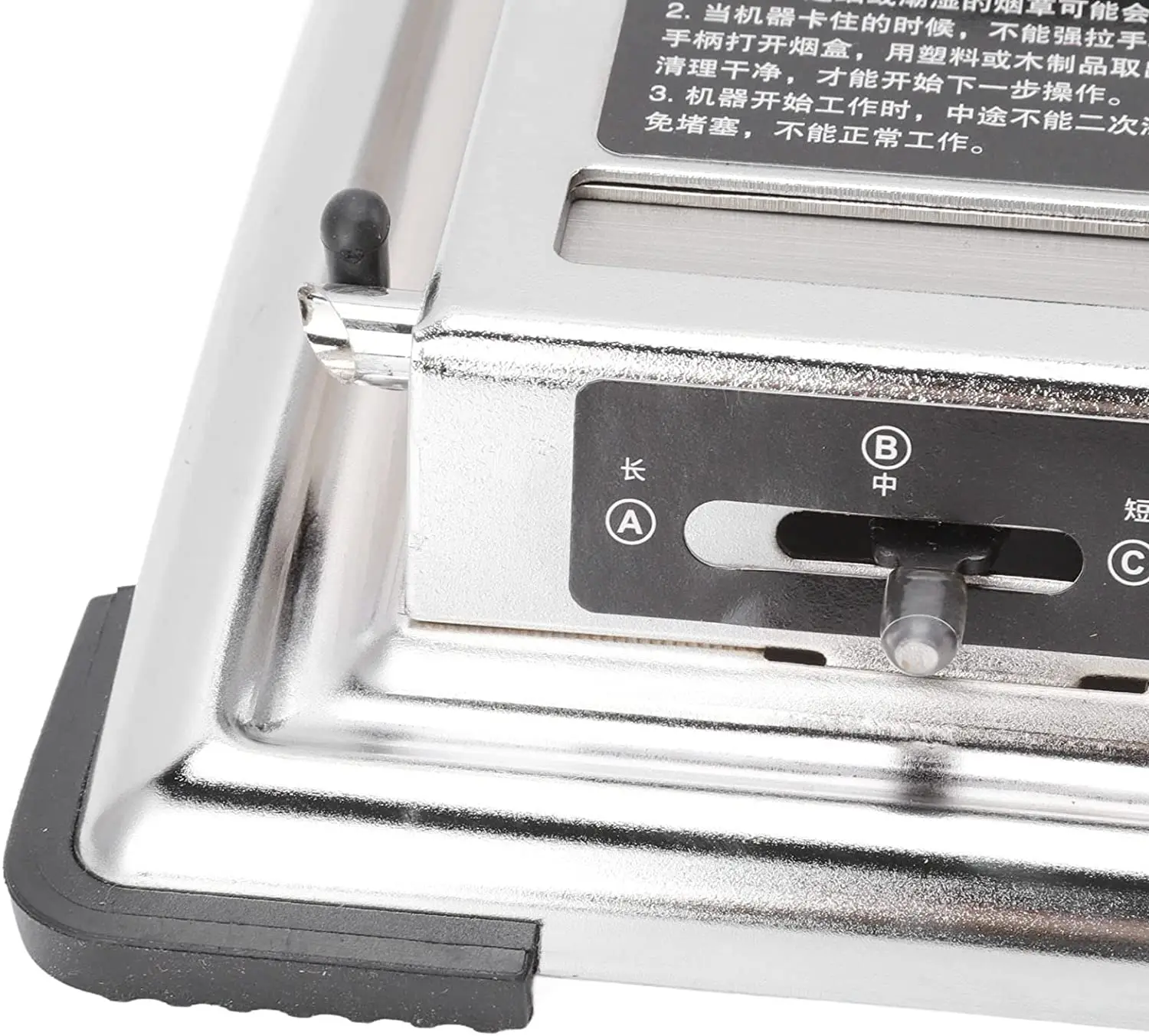 Cigarette Rolling Machine, Bidirectional Tobacco Injector Machine Stability Non Slip Base Eco Friendly for Home (Silver 8mm/0.31