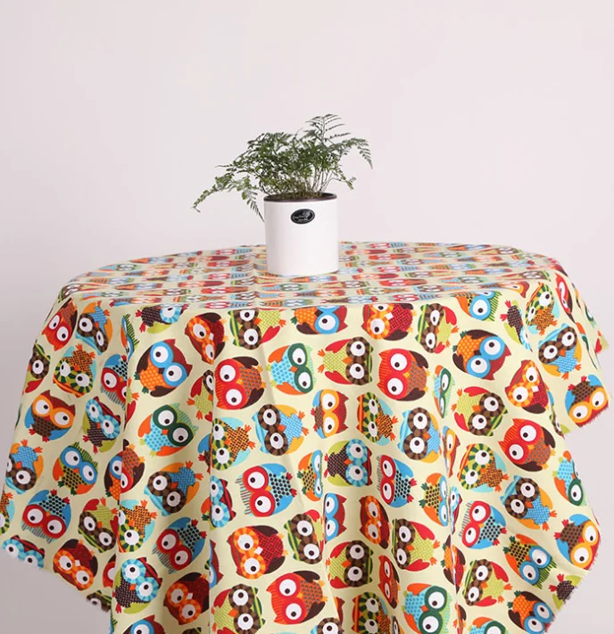 Wholesale cartoon table cover T/C heavy weight canvas fabric Upholstery fabric for table cover