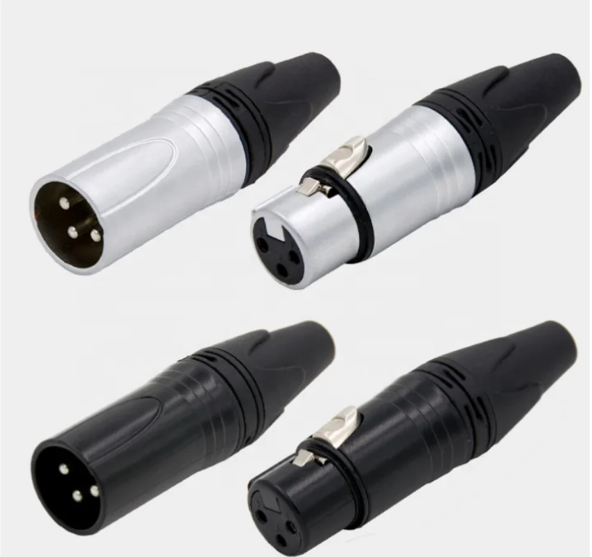 3p audio connectors bulk plated male female jack socket plug 3 pin xlr cable mount connector for dmx dmx512 microphone