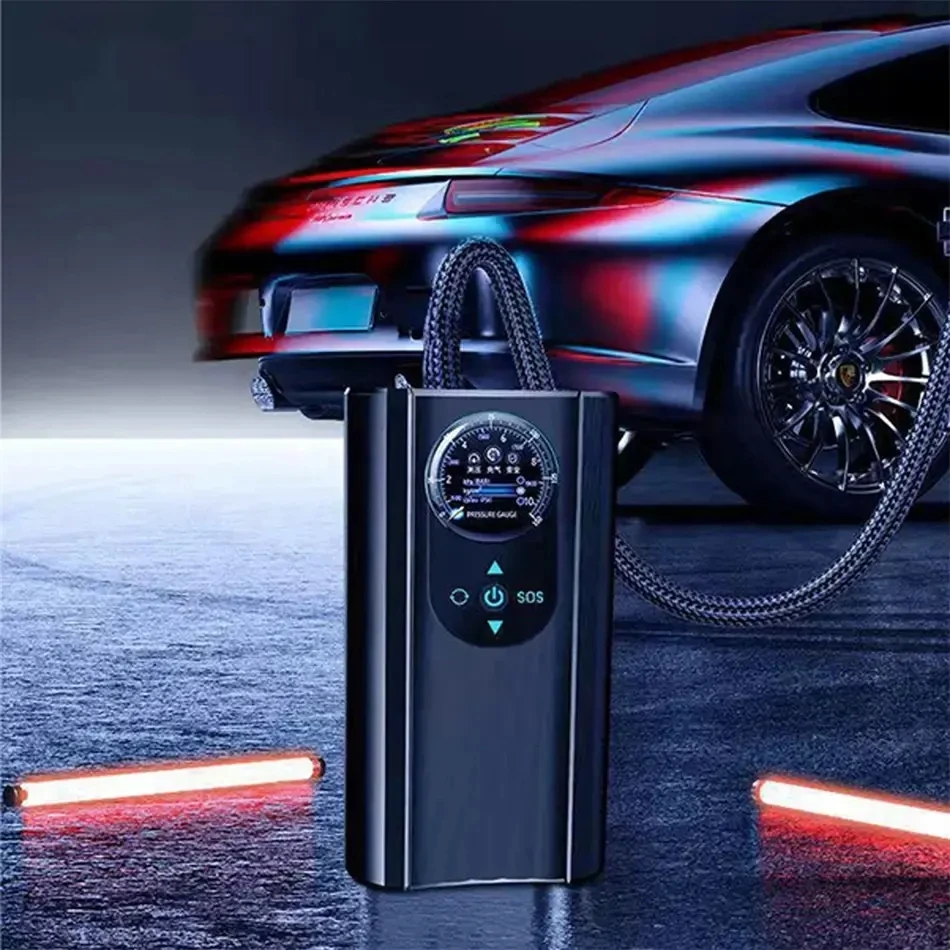 China Factory Abs 12V Electric Inflator Car Air Pump for Tire Inflation  Tire Pressure Monitor Portable Car Air Compressor Pump