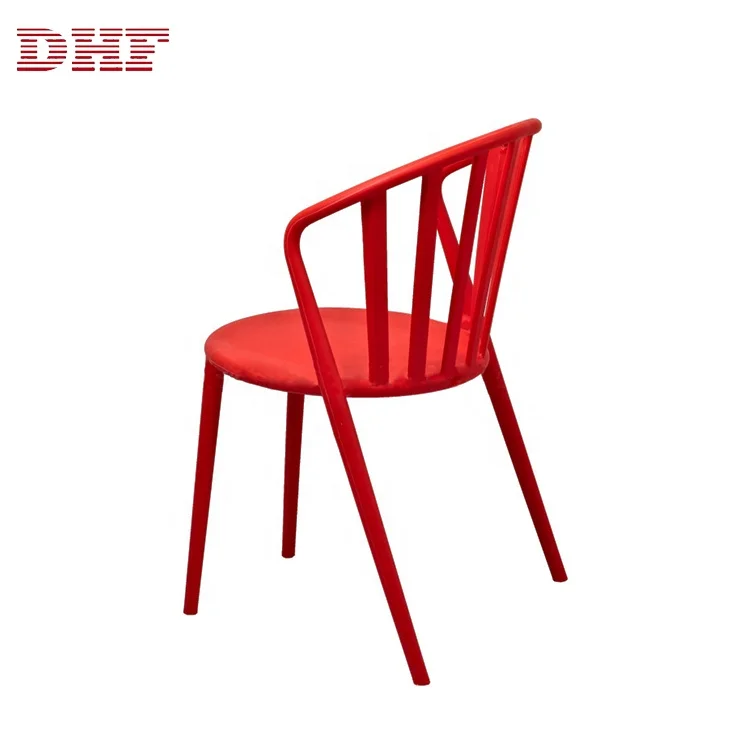 DHF Custom Design Outdoor Chair, Plastic Red Chairs Stackable
