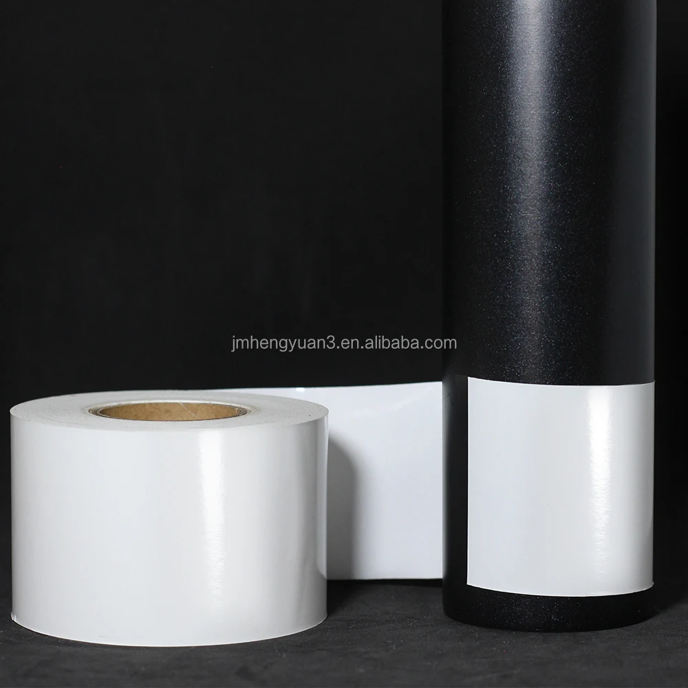 Custom Linerless Direct Thermal Adhesive Label Roll Silicone Glassine Lineless Continuous Roll Thermal Linerless Label