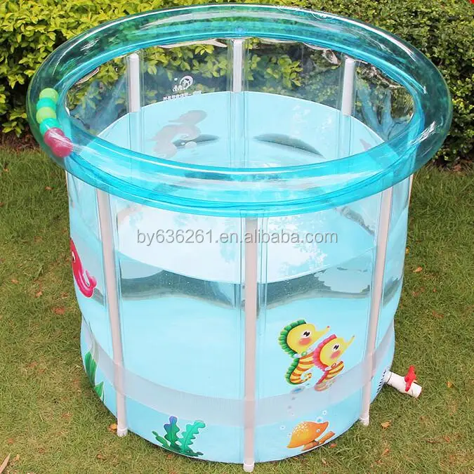 
Plastic Baby Folding Bathtub With High Quality, Transparent Inflatable Baby Folding Bathtub 