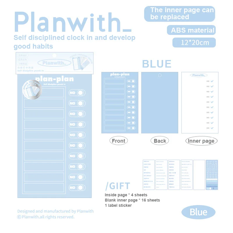 Hot New Product Reusable Chores Checklist Daily Planner Memo Plastic Board Chore Chart Responsibility Behavior Card