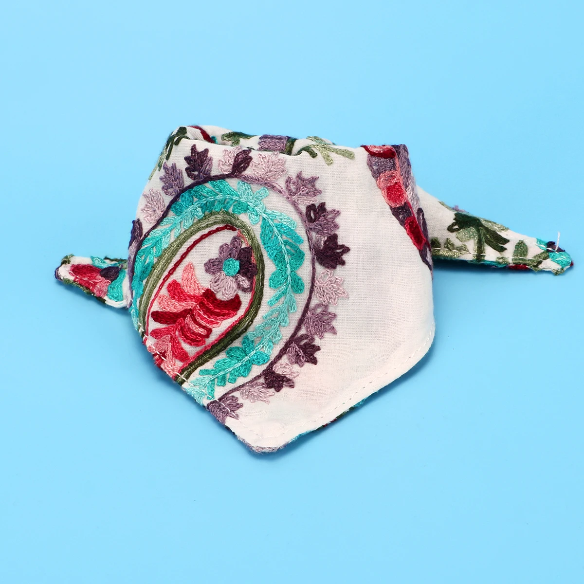 DFY Dog scarf Embroidered  dog accessories personalized printed pattern cotton washable dog bib