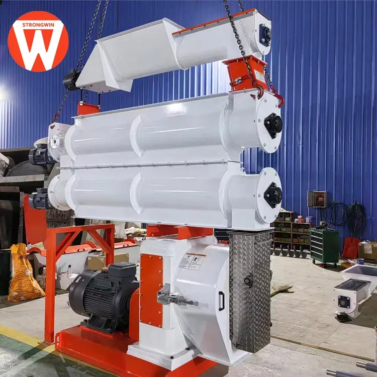 Strongwin 5 tons per hour animal feed pellet machine feed mill machineries for layers feed