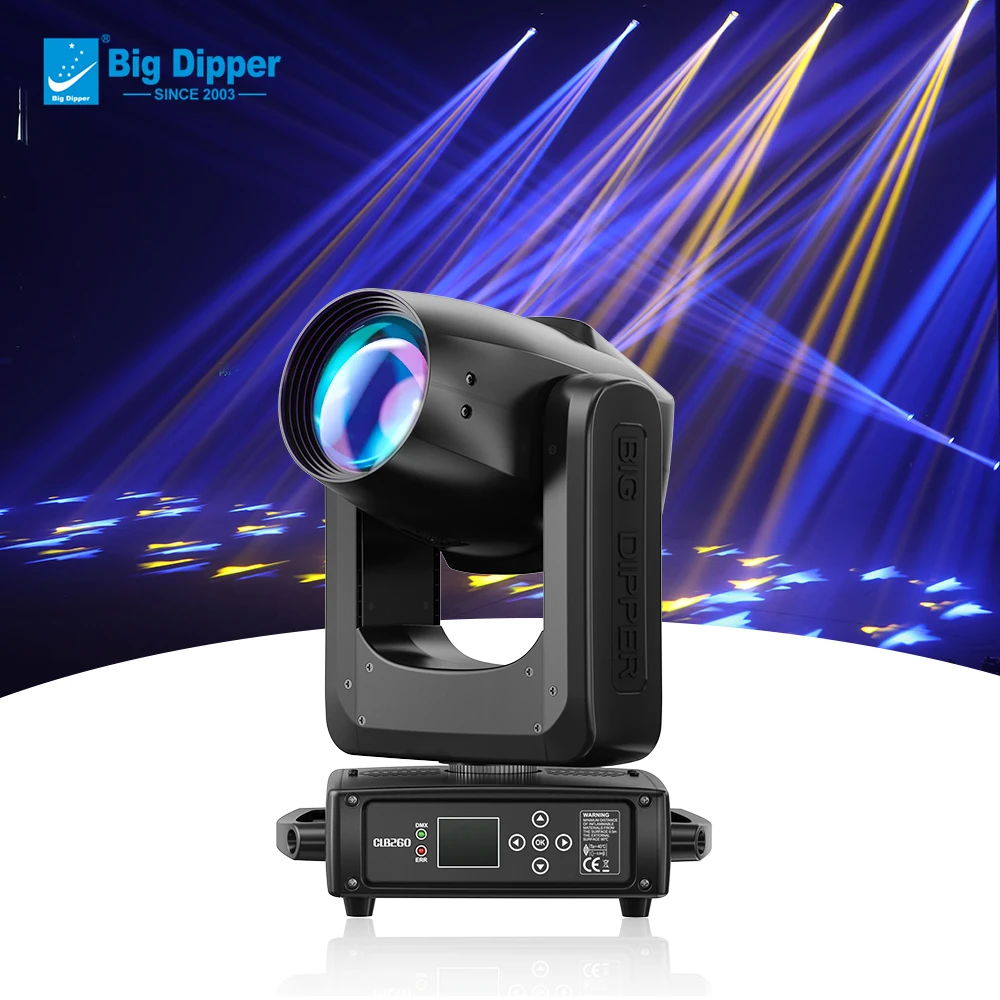 Большой ковш CLB260 компактный кузов 6 кг DMX512 260 Вт 9R шарповый луч движущийся головной свет Клубная система освещения
