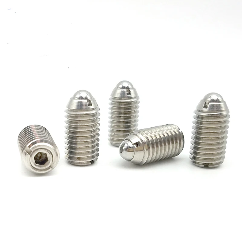 Metal Ball 55HRC SS303 BPCF spring loaded plunger steel housing press fit ball spring plunger
