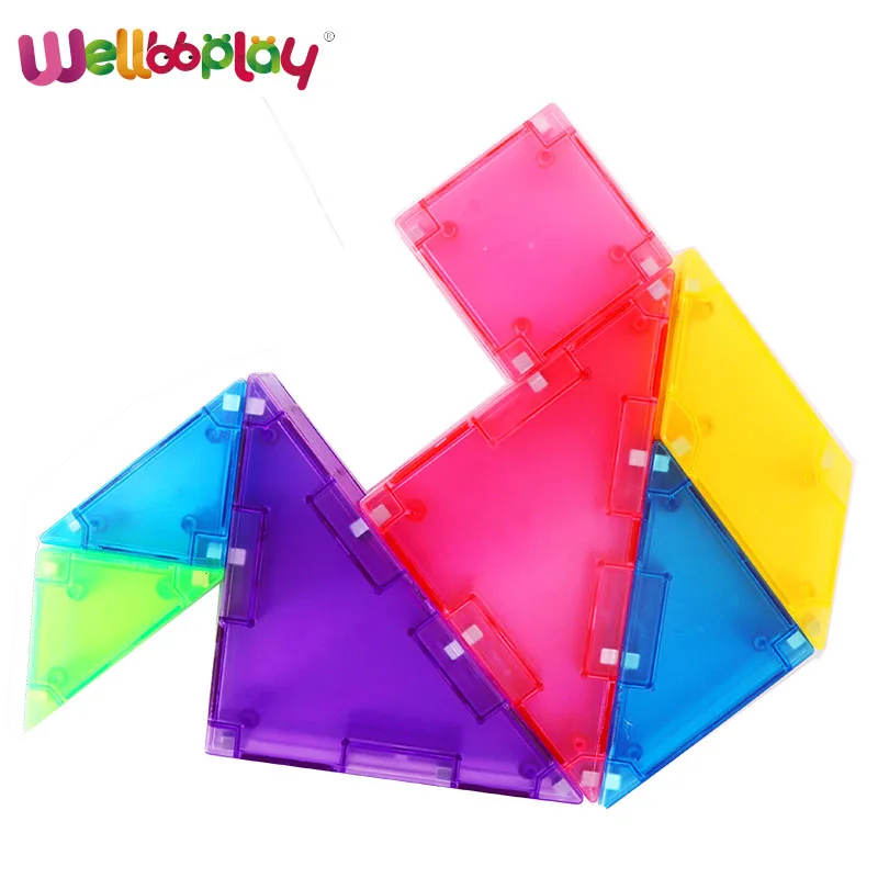 3D plastic magnatic tangram puzzle wholesale tangram for kids