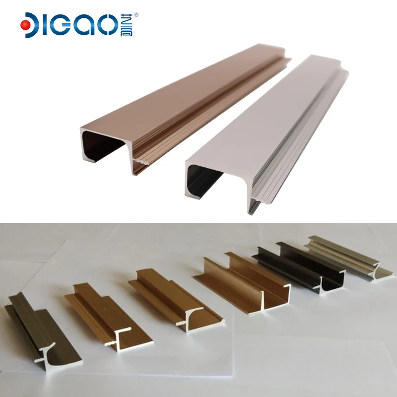 Matte Black Aluminum Alloy U Channel  steel, Shower Door U Channel aluminum extrusion profile