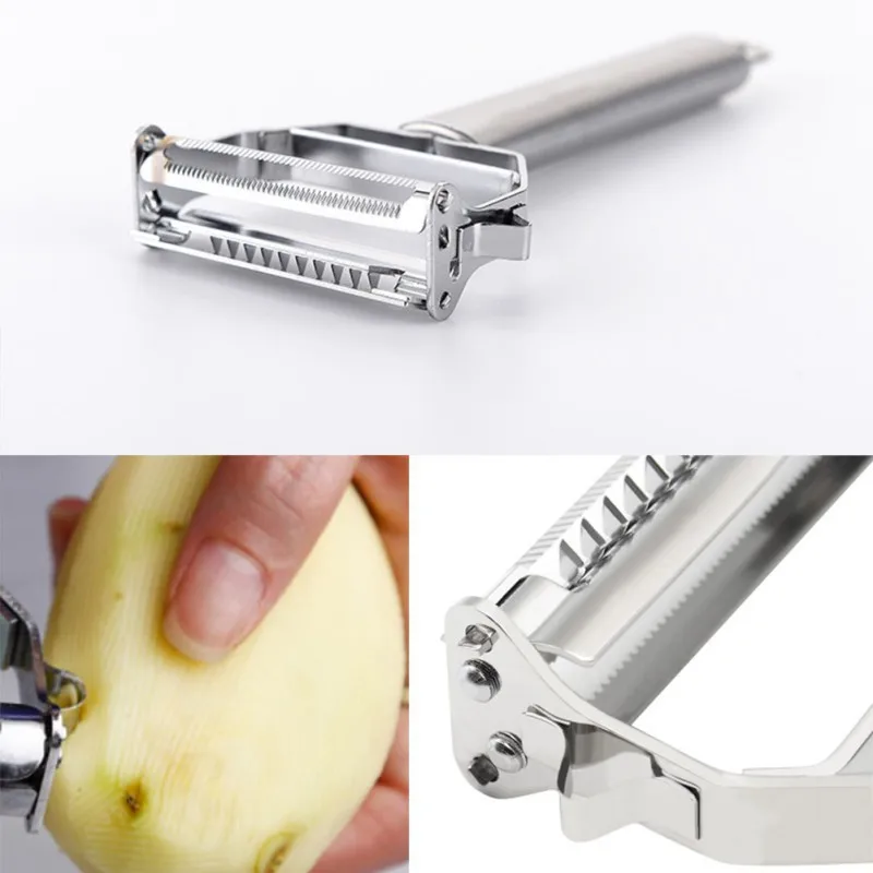 K489 Stainless Steel Potato Cucumber Carrot Double Kitchen Planing Grater