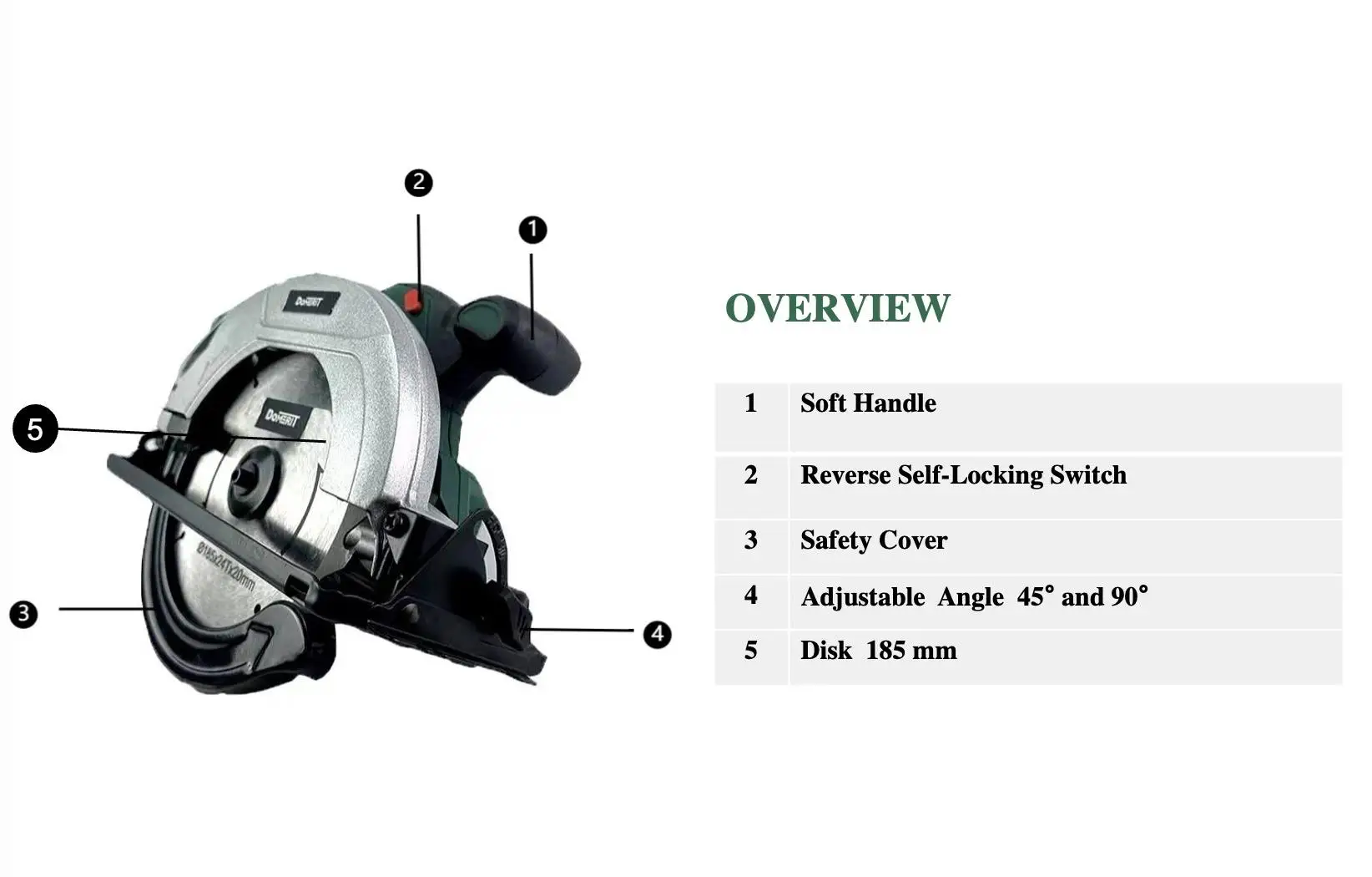 Chinese Manufacturer Switch Reverse Self-Lock Mini Wood Cutting Cordless Circular Saw Machine