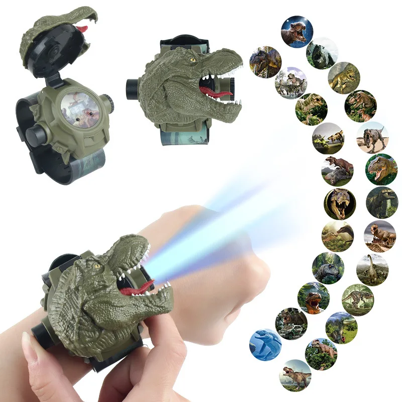 2024 New design Kids Dinosaur Watch with Projector Jurassic World Dino Toys Education Projection Toys T-Rex Electronic Watch