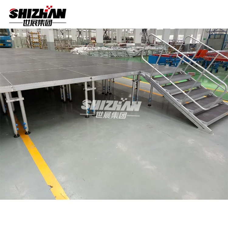 Shizhan 4*4 фута черная Простая установка сцены с 4 ножками