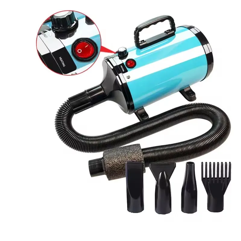 Colorful High Velocity haardroger voor huisdieren Water Stepless Speed Blower Mute Pet Dog Hair Grooming Dryer Machine