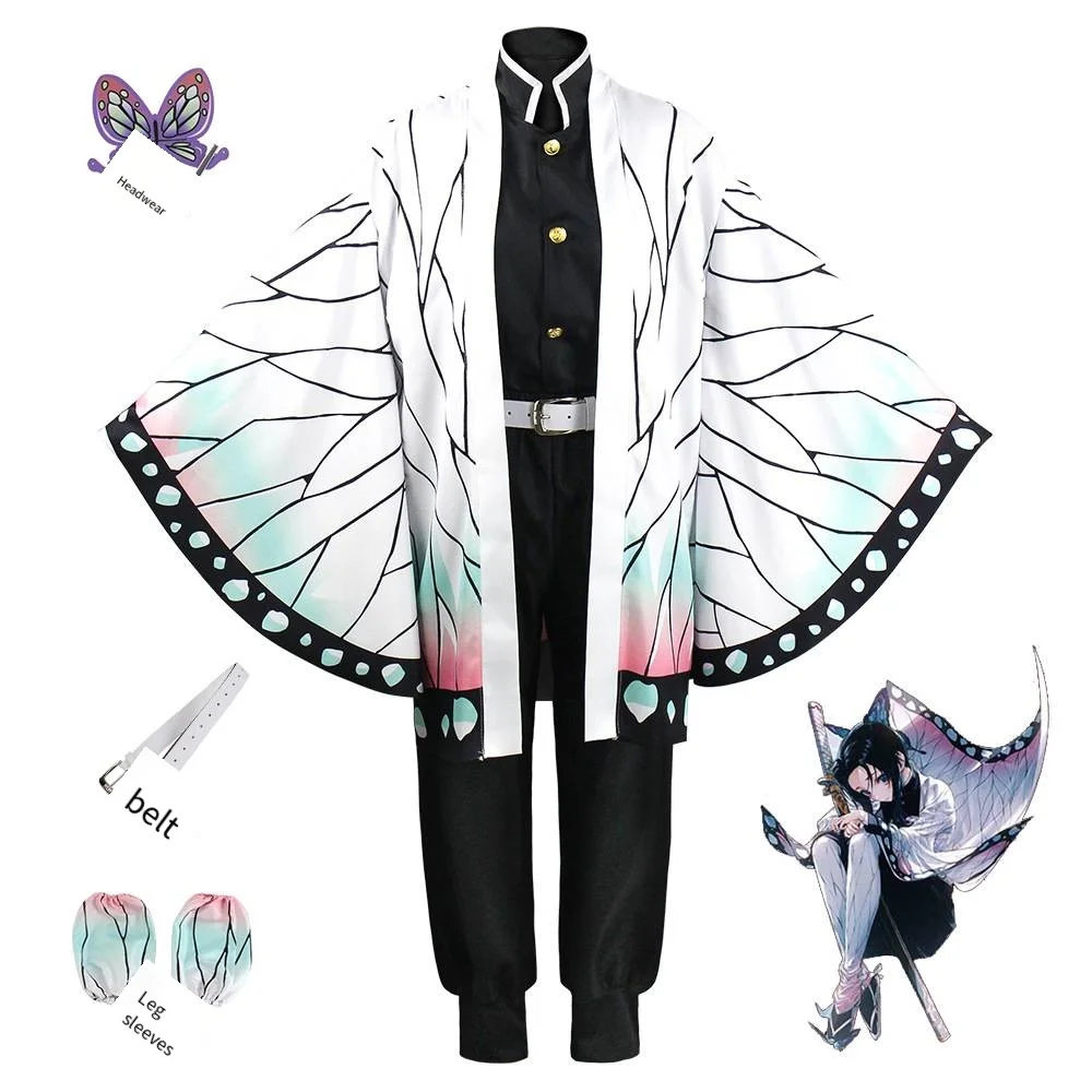 Demon Slayer Kochou Shinobu  anime  costume cosplay prop Wig Shoes Boots Halloween anime costume  kids costume cosplay shoes