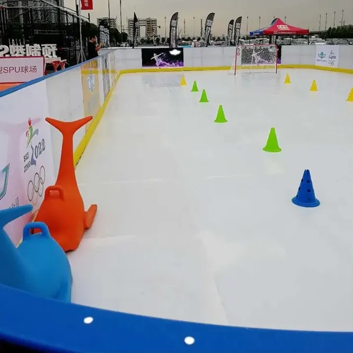 Anti Weather Portable Synthetic Ice Rink Artificial Ice Skating Plastic Synthetic Ice Rink System
