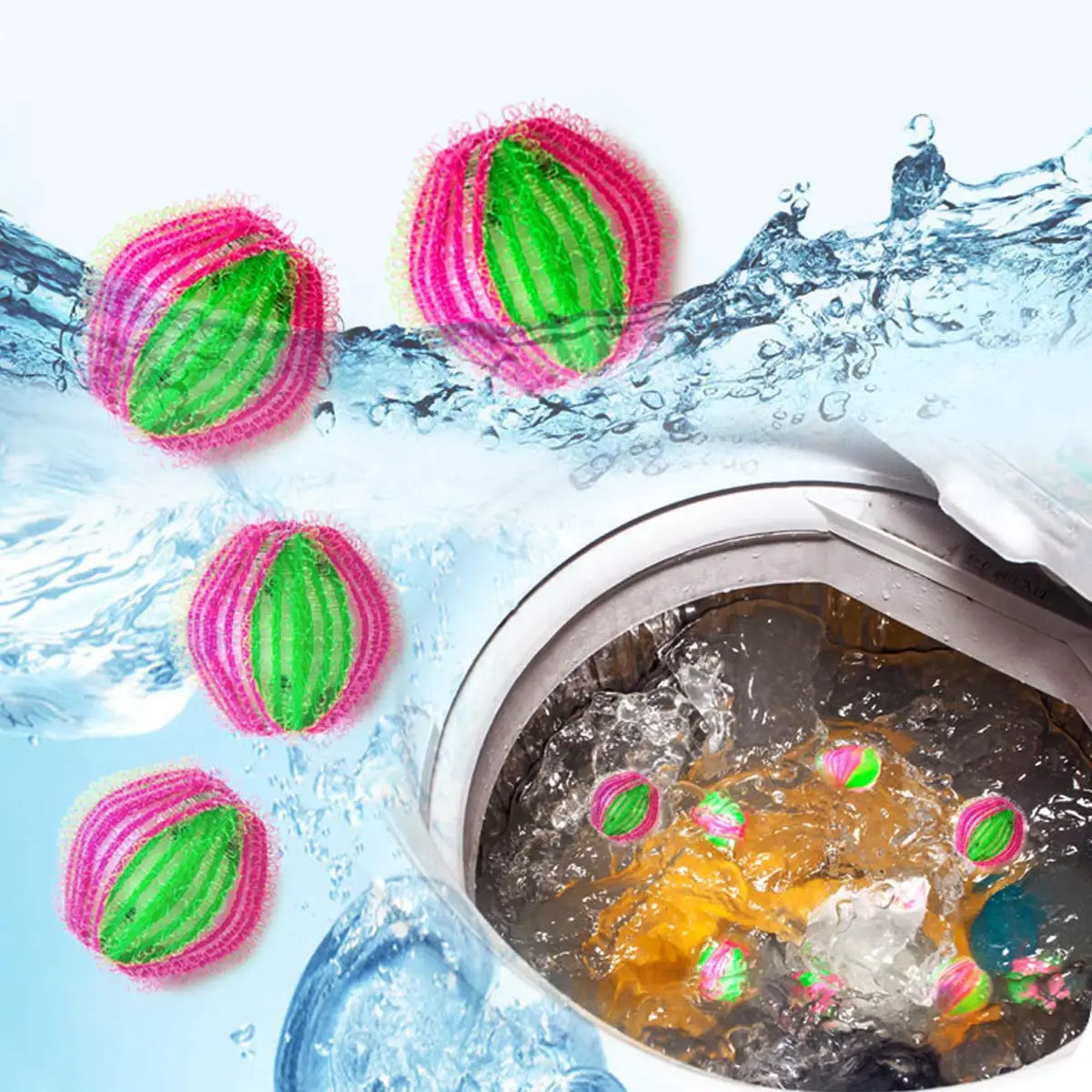 Pet Hair Remover Non-Toxic Reusable Washer Long Washing Machine 12 Packs Laundry Dryer Balls Packing Bag