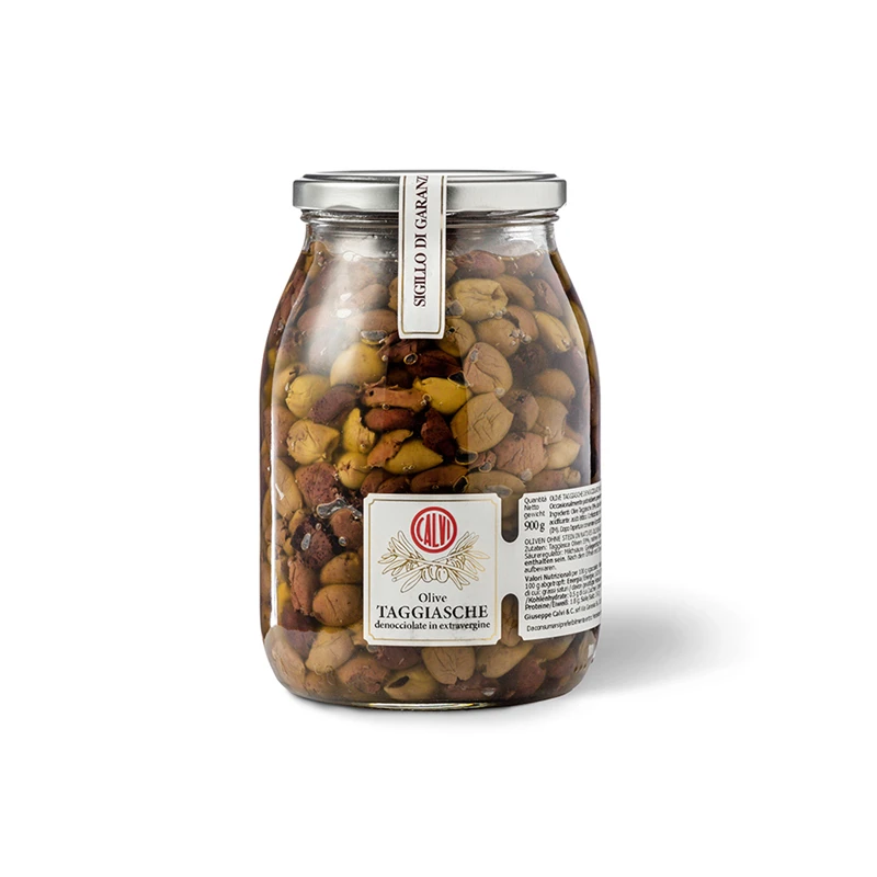 900 г итальянский мягкий аромат и деликатно вкусный оливковый Taggiasca без камня в экстра натуральном