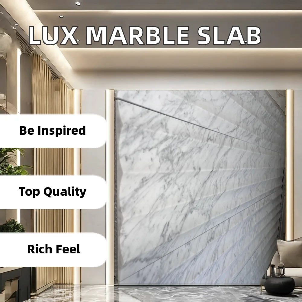 Carrara White Marble Stone Backed with Aluminum Honeycomb Thin Marble Panels for Wall Decoration