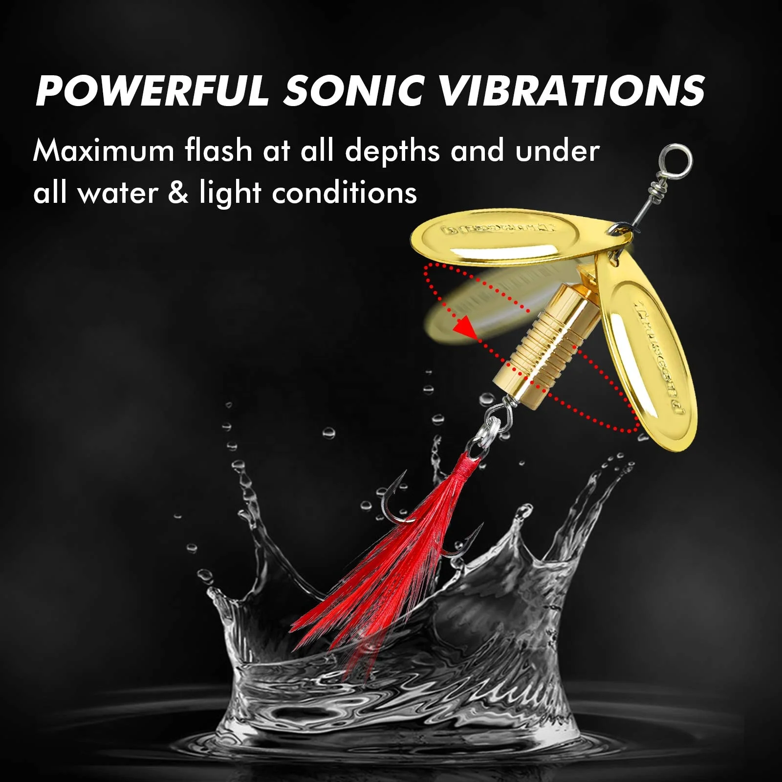 Truscend manufacturer bass trout pike hard metal spinner spoons blade swimbait fishing lure for saltwater freshwater