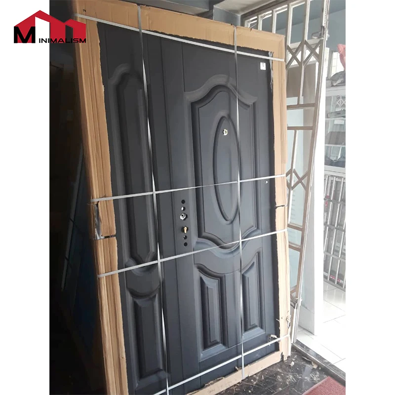 Cheap Wooden Internal Design Doors Interior With Frame For Bedroom Apartment Villa 6 Panel Main Entrance Wood Door