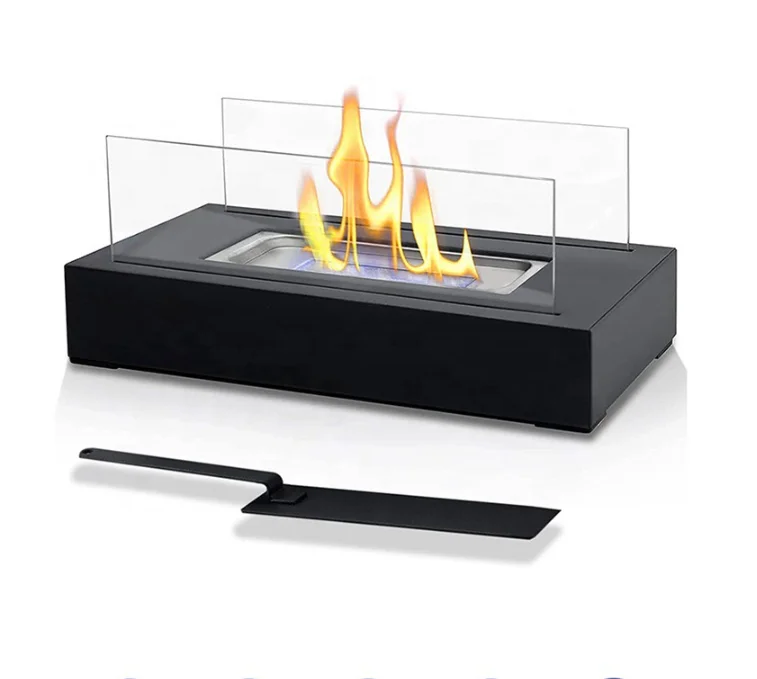 Rectangular Tabletop Fire Bowl Pot Portable Tabletop Fireplace Clean Burning Bio Ethanol Ventless Fireplace