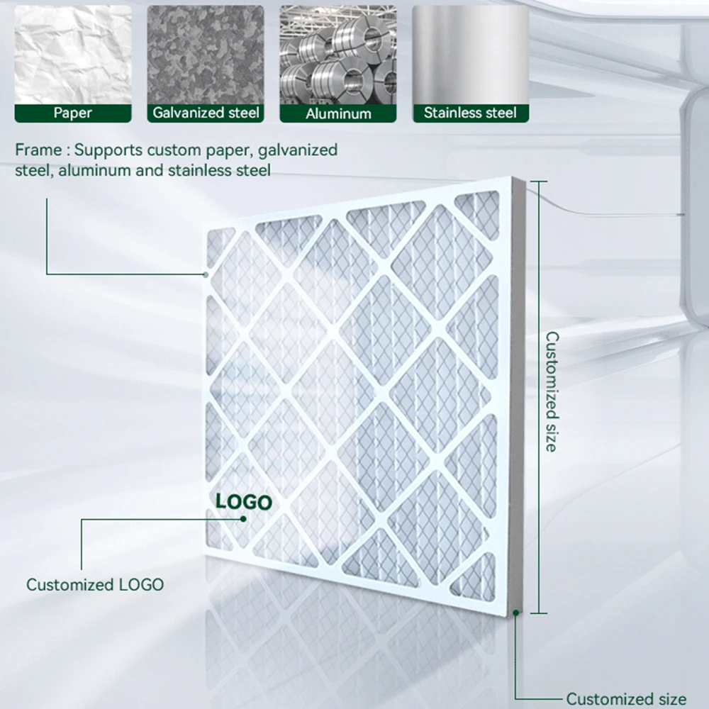 China Supplier High Quality Portable Hepa Fold HVAC Filter Air Conditioning Filter Home Air Filters