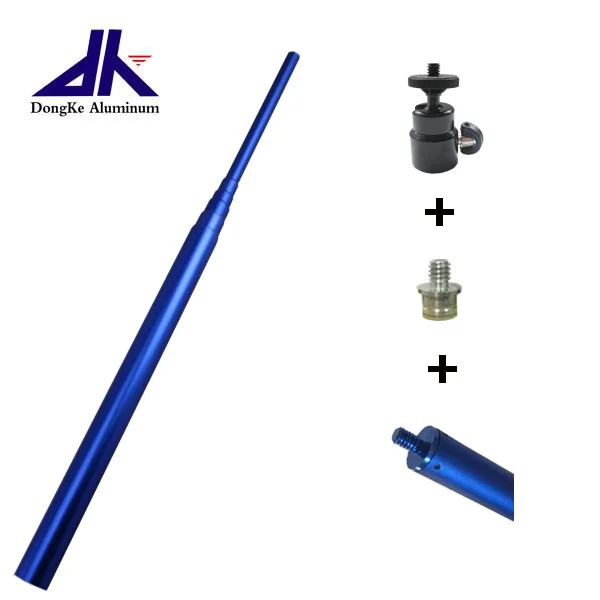 3 m light weight Aluminum Telescopic pole flexible aluminum  tube with Friction Lock for mini telescopic selfie stick
