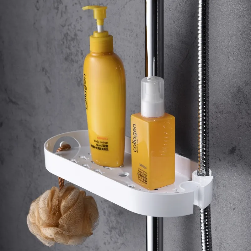 Shower Caddy Shower Caddy Tension Pole Bathroom Shower Organizer Corner Shelf Storage Rack Bathtub Shampoo Holder