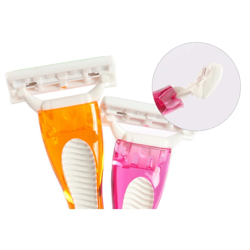 High Quality Female Plastic Handle Disposable Body Shaver 3 Blade Disposable Razor for Woman Replacement Size with Another Size