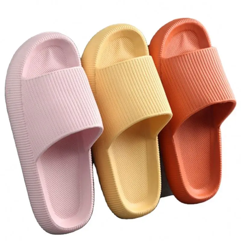 Women Thick Platform Slippers Summer Beach Eva Soft Sole Slide Sandals Leisure Men Ladies Indoor Bathroom Anti-slip Shoes L0468