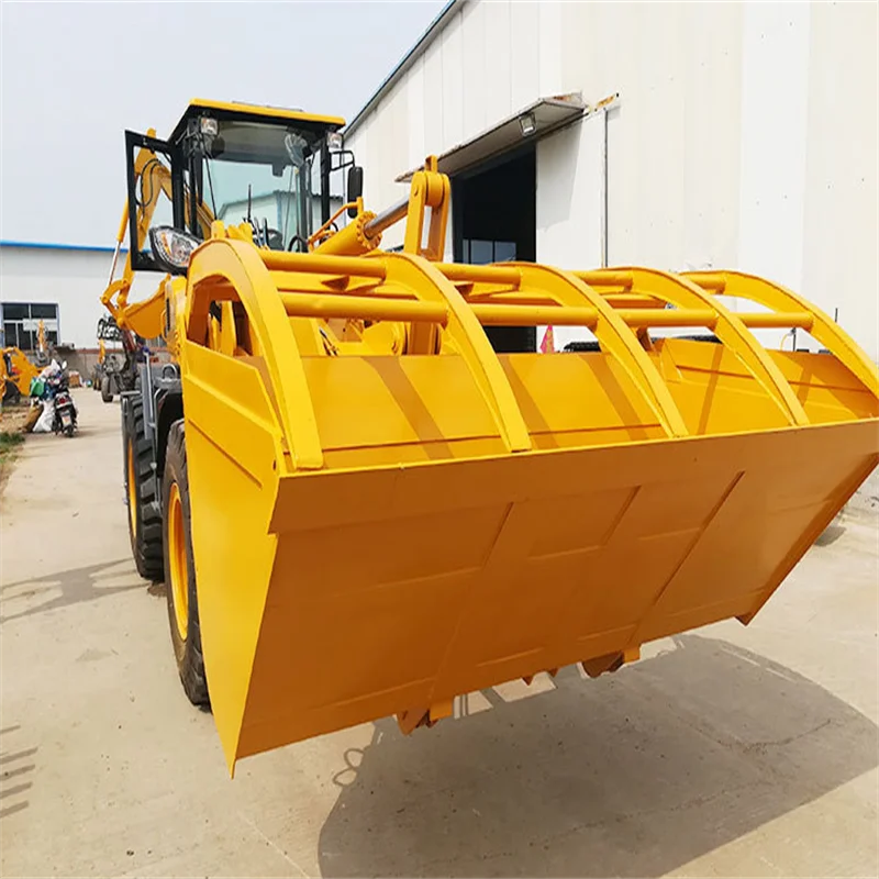 Agricultural Small 4WD Tire Shovel Digging Bulldozing Integrated Backhoe Loader