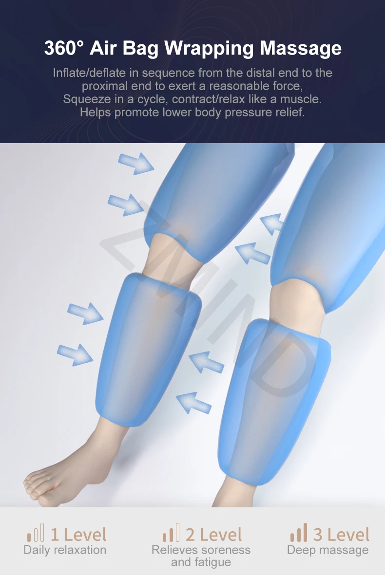 smart calf massager muscle relaxation electric air pressure thigh calf massager for circulation and pain relief