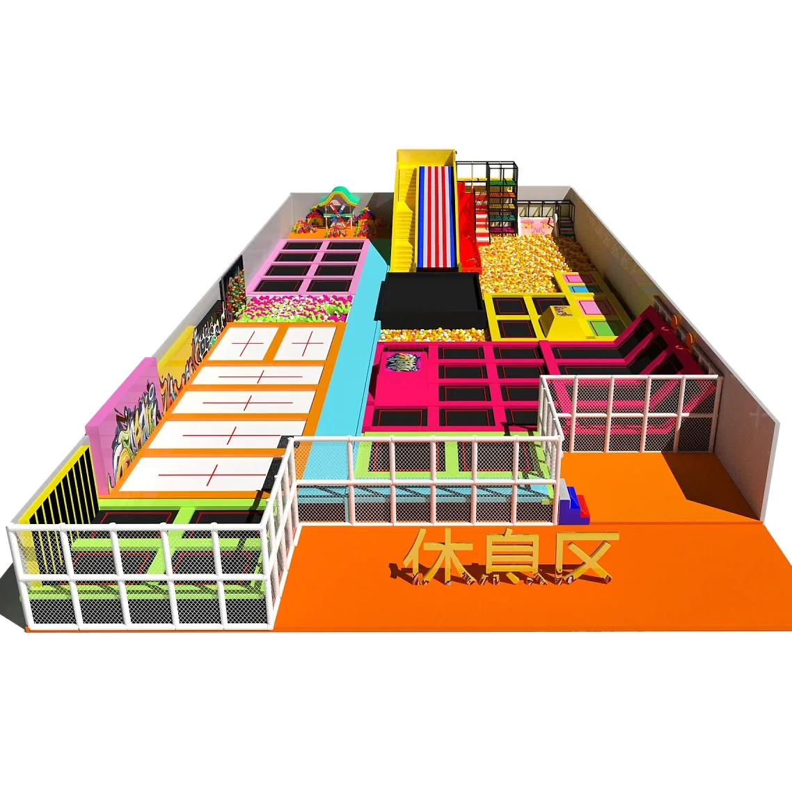 Professional New Design Indoor Commercial Jump Trampoline Manufacturer Business Plan Air Kids Indoor Trampoline Park