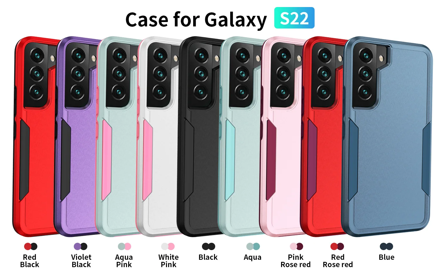 Amazon Hot Heavy Duty Armor Case for Samsung S22/S22+/S22 Ultra Shockproof Drop Protection Protective Phone Case