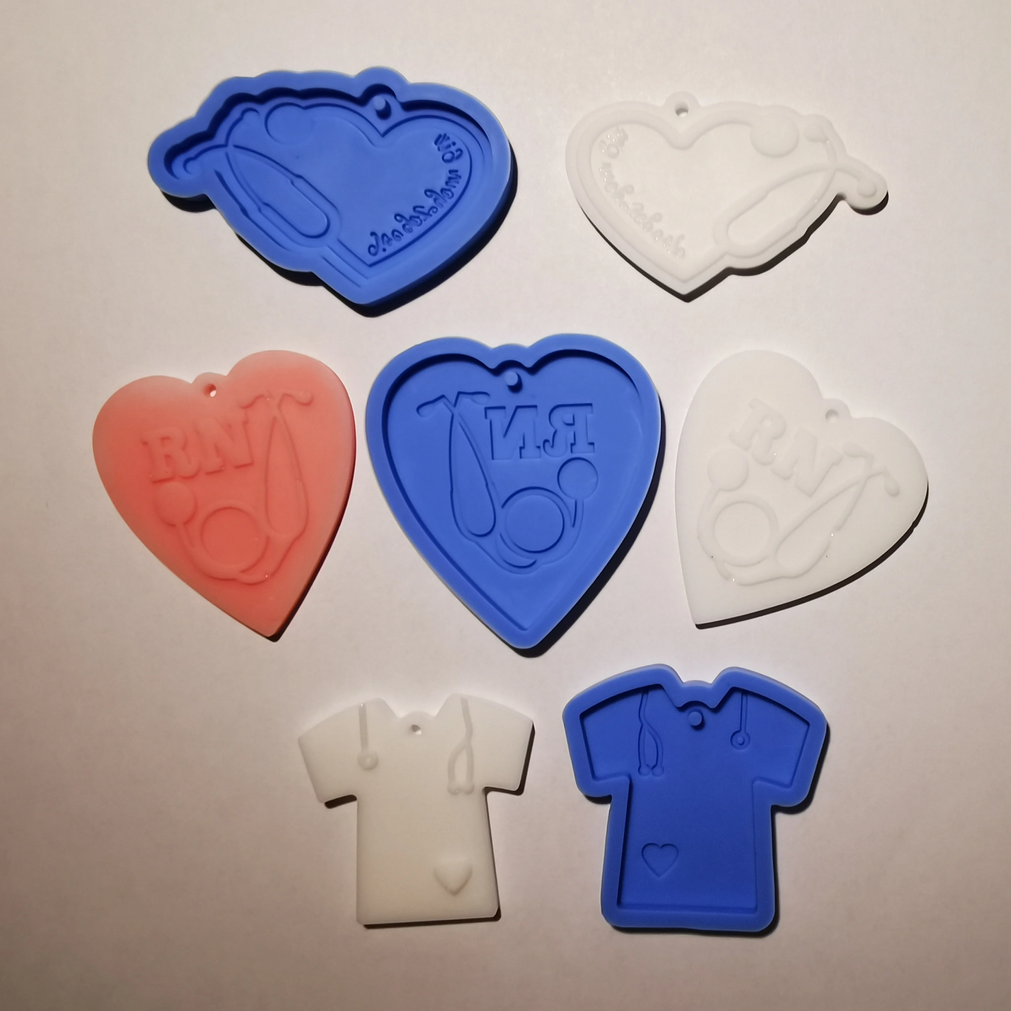 New Design Nurse Outfit Resin Silicone Keychain Mold For Epoxy